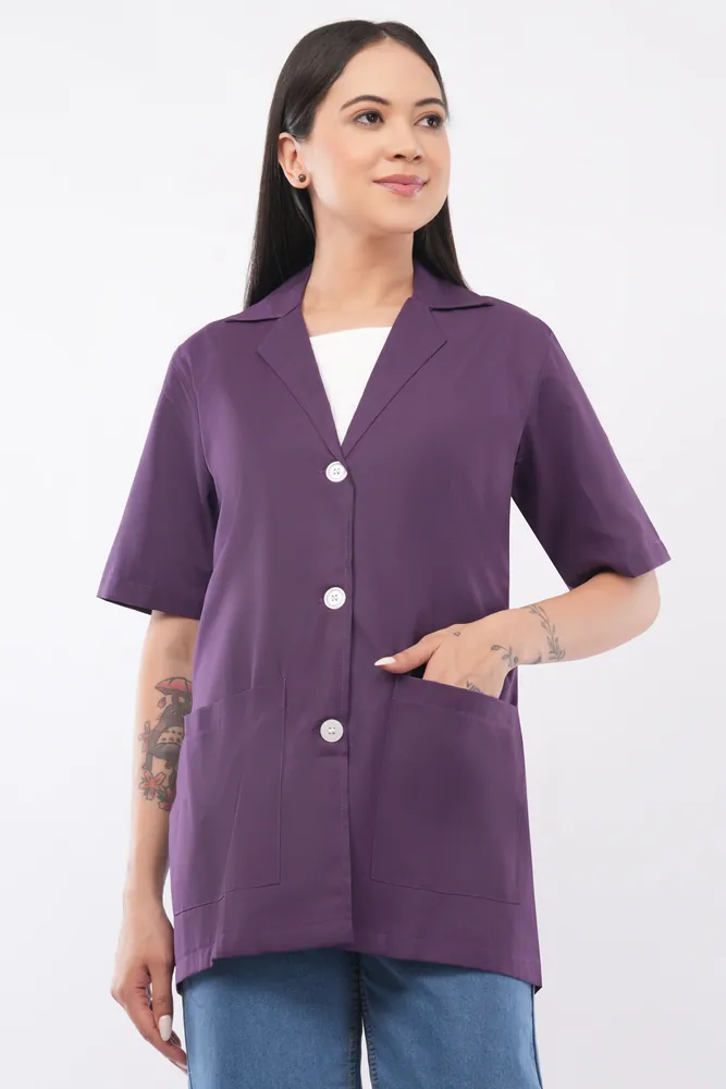 Womens Half Sleeve Apron Spectrum